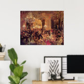 Adolph von Menzel Supper in the Ball Poster (Thuiskantoor)