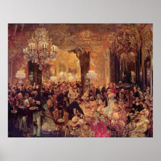 Adolph von Menzel Supper in the Ball Poster (Voorkant)