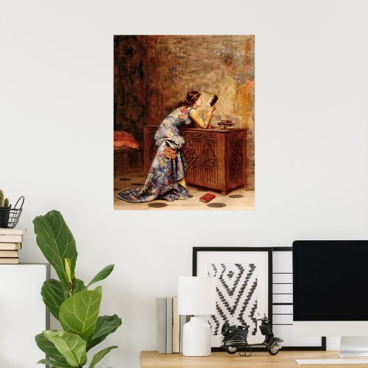 Adolphe Alexandre Lesrel Captivated Poster (Thuiskantoor)