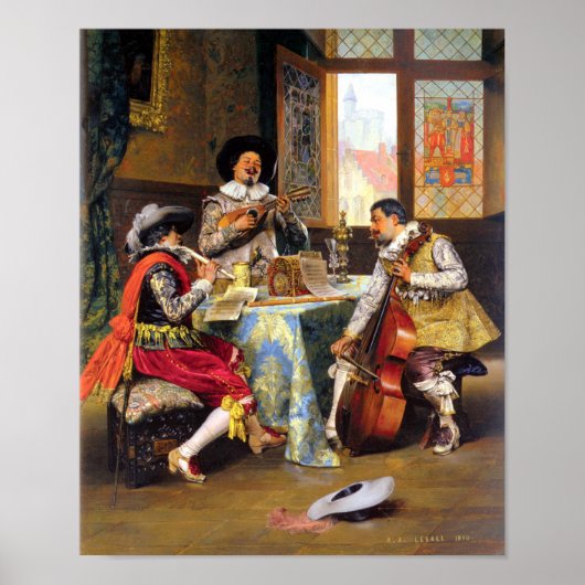 ADOLPHE LESREL-THE MUSICAL TRIO-PRINT POSTER (Voorkant)