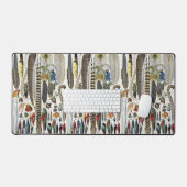 Adolphe Millot Dark Academia Vintage Vogelveer Bureaumat (Keyboard & Muis)