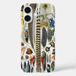 Adolphe Millot Donkere Academie Vintage Vogelveer iPhone 16 Hoesje
