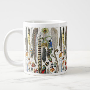 Adolphe Millot Donkere Academie Vintage Vogelveer Grote Koffiekop