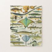 Adolphe Millot fish B Legpuzzel (Verticaal)