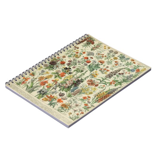 Adolphe Millot Flowers Pattern-A Notitieboek (Linkerzijde)