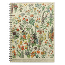 Adolphe Millot Flowers Pattern-A Notitieboek