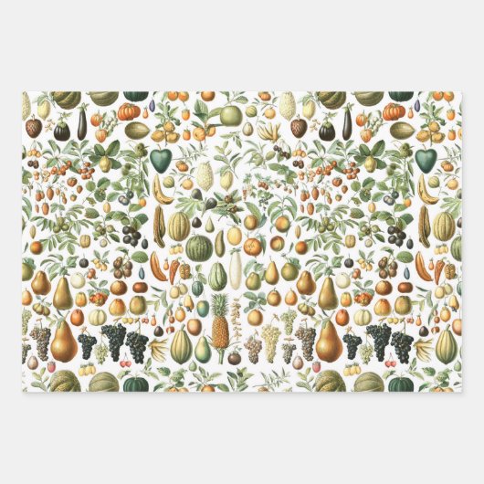 Adolphe Millot Fruit Pattern Inpakpapier Vel (Voorkant)