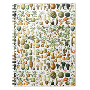 Adolphe Millot Fruit Pattern Notitieboek