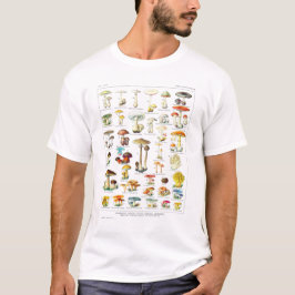 Adolphe Millot Mushroom Larousse - Frans poster T-shirt