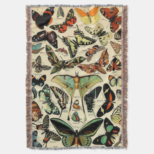 Adolphe Millot Papillons Throw Blanket Deken