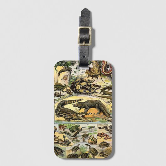 Adolphe Millot Reptiles 1 Bagagelabel (Voorkant (verticaal))