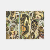 Adolphe Millot Reptiles 1 Fleece Blanket (Voorkant (Horizontaal))