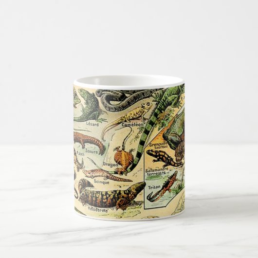 Adolphe Millot Reptiles 2 Coffee Mok (Center)