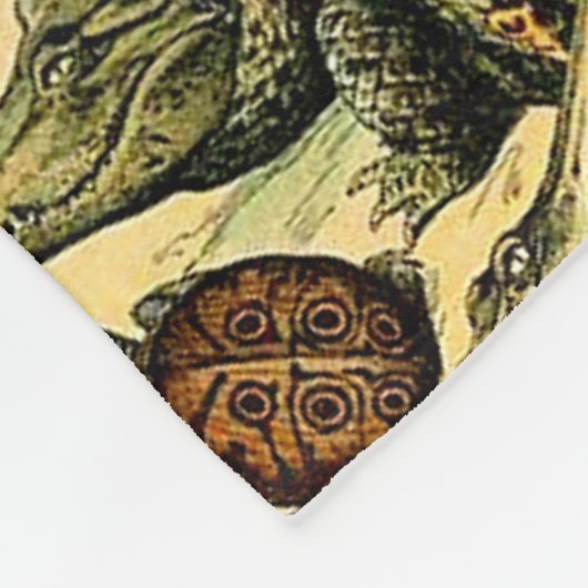 Adolphe Millot Reptiles 2 Fleece Blanket (Hoek)