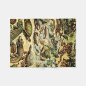 Adolphe Millot Reptiles 2 Fleece Blanket Deken (Voorkant (Horizontaal))