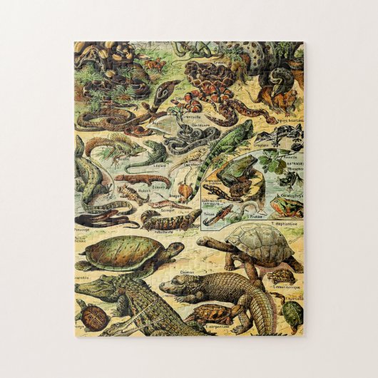 Adolphe Millot Reptiles 2 Puzzle Legpuzzel (Verticaal)