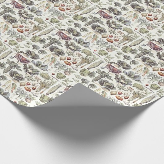 Adolphe Millot Vegetable Pattern Cadeaupapier (Hoek)