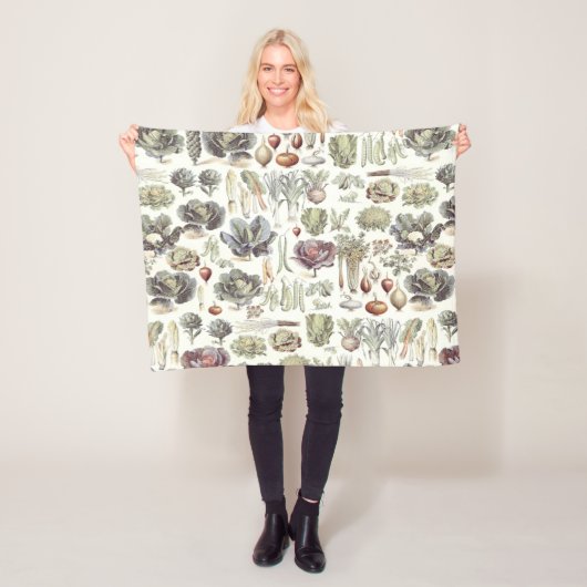 Adolphe Millot Vegetable Pattern Fleece Blanket Deken (In situ)