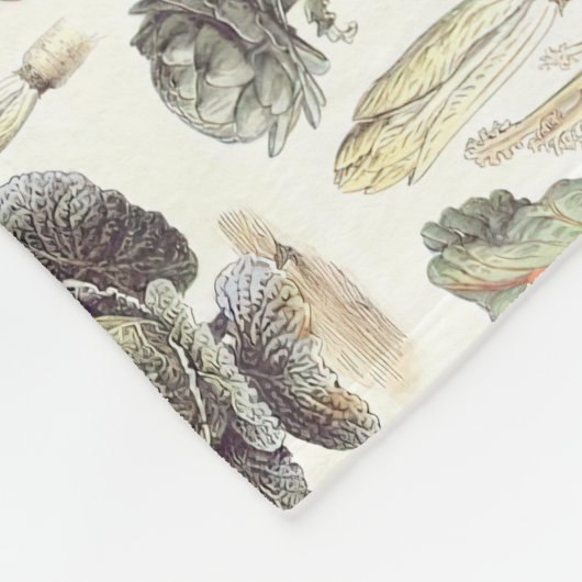 Adolphe Millot Vegetable Pattern Fleece Blanket Deken (Hoek)