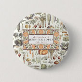 Adolphe Millot Vegetable Pattern Ronde Button 5,7 Cm (Voorkant)