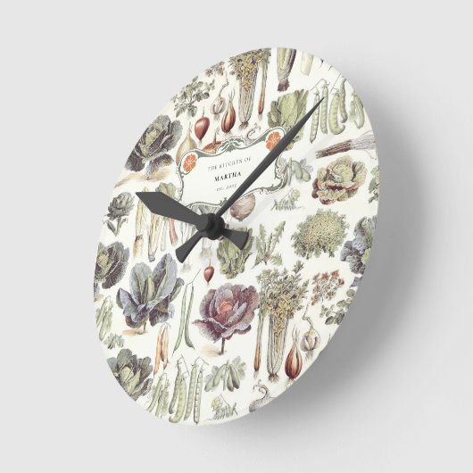 Adolphe Millot Vegetable Pattern  Ronde Klok (Hoek)