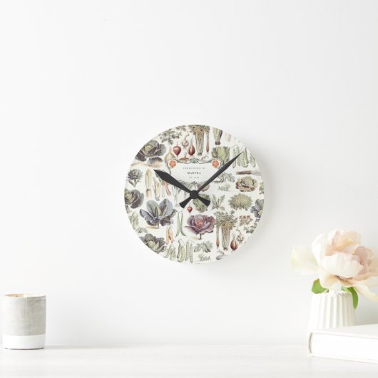 Adolphe Millot Vegetable Pattern Ronde Klok (Huis)