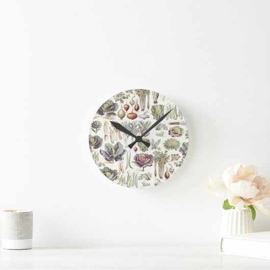 Adolphe Millot Vegetable Pattern Ronde Klok (Huis)