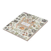 Adolphe Millot Vegetable Pattern Tegeltje (Zijkant)