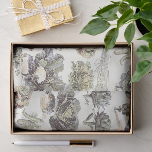 Adolphe Millot Vegetable Pattern Tissuepapier (Geschenk)