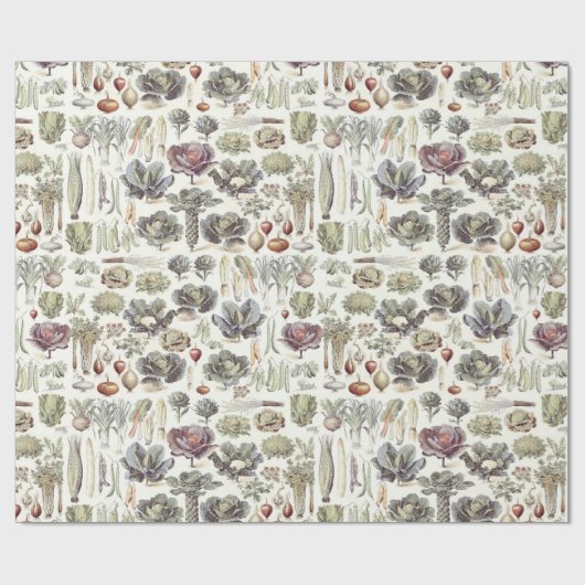 Adolphe Millot Vegetable Pattern Wrapping Paper Cadeaupapier (Vlak)