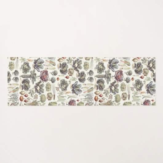 Adolphe Millot Vegetable Pattern Yogamat (Achterkant (horizontaal))