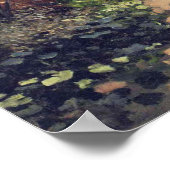 Adolphe Monet Reading in the Garden, 1866 Poster (Hoek)