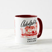 Adolph's Restaurant, 1045 N. Rush St. Chicago Mok (Voorkant rechts)