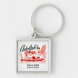 Adolph's Restaurant, 1045 N. Rush St. Chicago Sleutelhanger