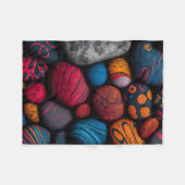 ADOM Abstract Geschilderde Stenen Worpdeken Fleece Deken (Voorkant (Horizontaal))