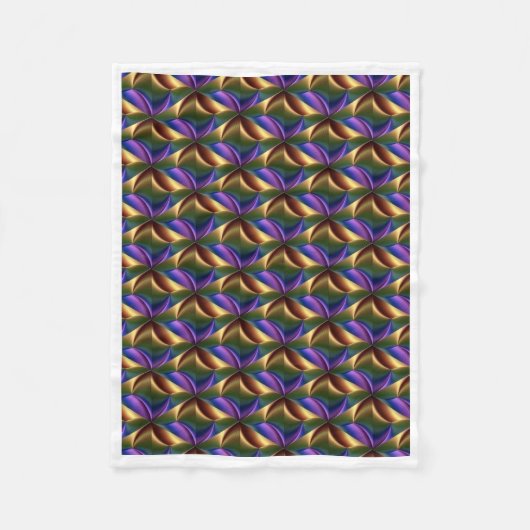 ADOM Abstract Metalen Patroon Dekbed Fleece Deken (Voorkant)