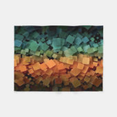 ADOM Abstracte Vierkanten Worpdeken Fleece Deken (Voorkant (Horizontaal))