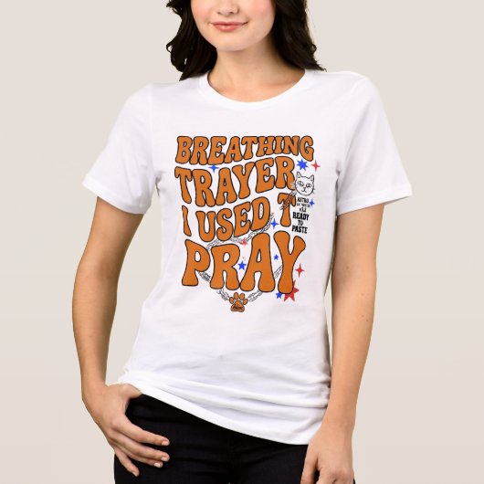 ADOM Ademhalingsgebed dat vroeger werd gebeden Tri-Blend Shirt (Voorkant)