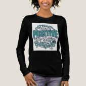 ADOM "Attract Positive" Dames Lange Mouwen Tri-Blend Shirt (Voorkant)