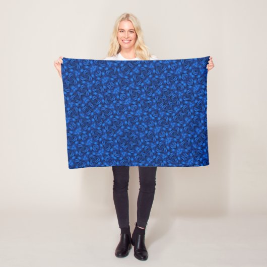 ADOM Blauwe Botanische Velden Dekbed Fleece Deken (In situ)