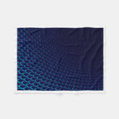 ADOM Blauwe Dragonschubben Kunstdeken Fleece Deken (Voorkant (Horizontaal))