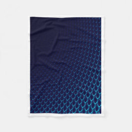 ADOM Blauwe Dragonschubben Kunstdeken Fleece Deken