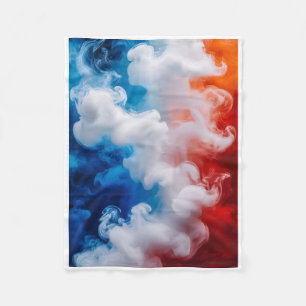 ADOM Blauwe & Oranje Rook Kunstdeken Fleece Deken