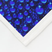 ADOM Blauwe Waterdruppels Kunstdeken Fleece Deken (Hoek)