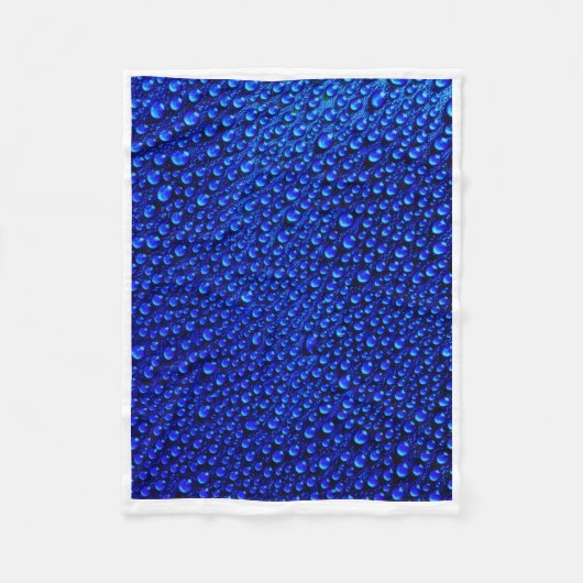 ADOM Blauwe Waterdruppels Kunstdeken Fleece Deken (Voorkant)