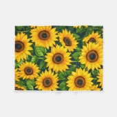 ADOM Bright Sunflower Throw Dekbed Fleece Deken (Voorkant (Horizontaal))