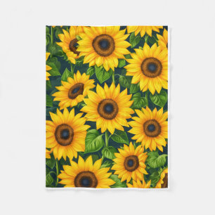 ADOM Bright Sunflower Throw Dekbed Fleece Deken