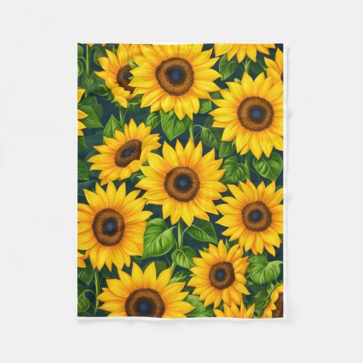 ADOM Bright Sunflower Throw Dekbed Fleece Deken (Voorkant)