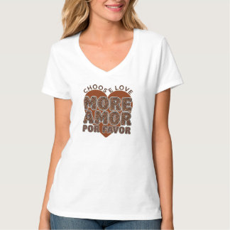 ADOM "Choose Love" Dames V-Neck T-shirt