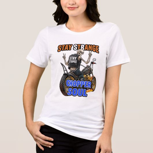 ADOM Chopper Soul Blijf Vreemd Fiets Tri-Blend Shirt (Voorkant)